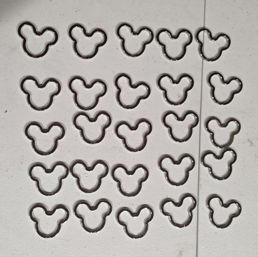 Mickey Mouse Metal Keychain Rings Quantity 25 Pieces
